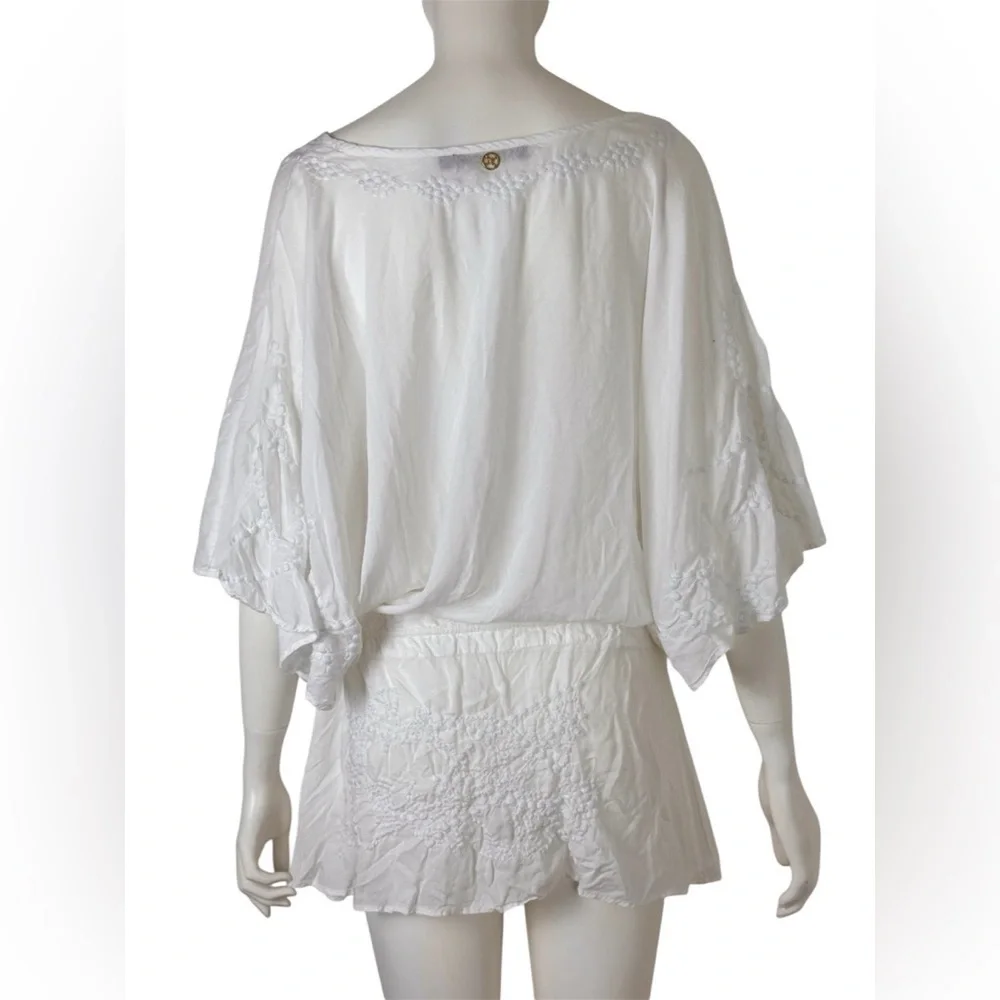 Vix Embroidered Cover-up with Drawstring Waist Size M. E14 - Picture 15 of 15